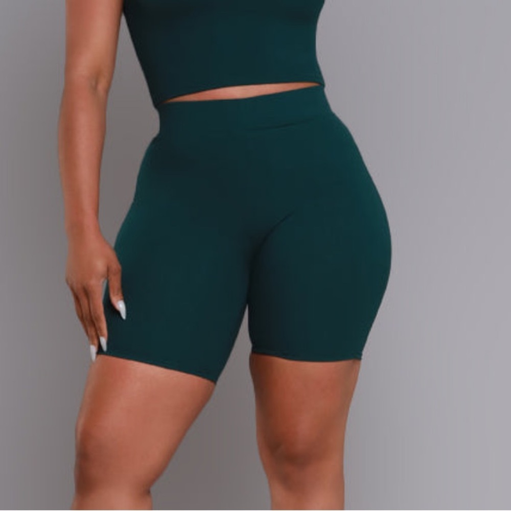 Green Biker Short